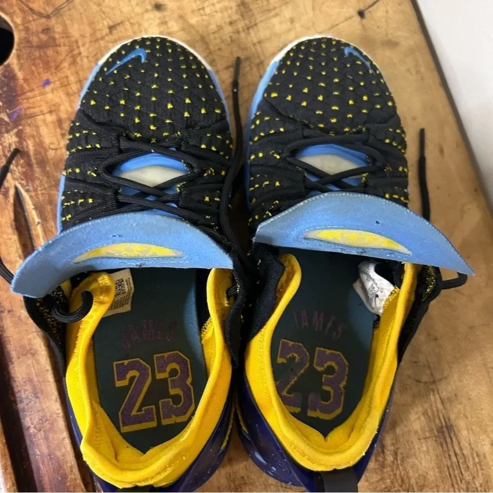 Nike LeBron XVIII 18 MINNEAPOLIS LAKERS Heritage Dynasty Blue CQ2760 LA, sz 5Y